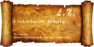 Lintscheidt Nikola névjegykártya